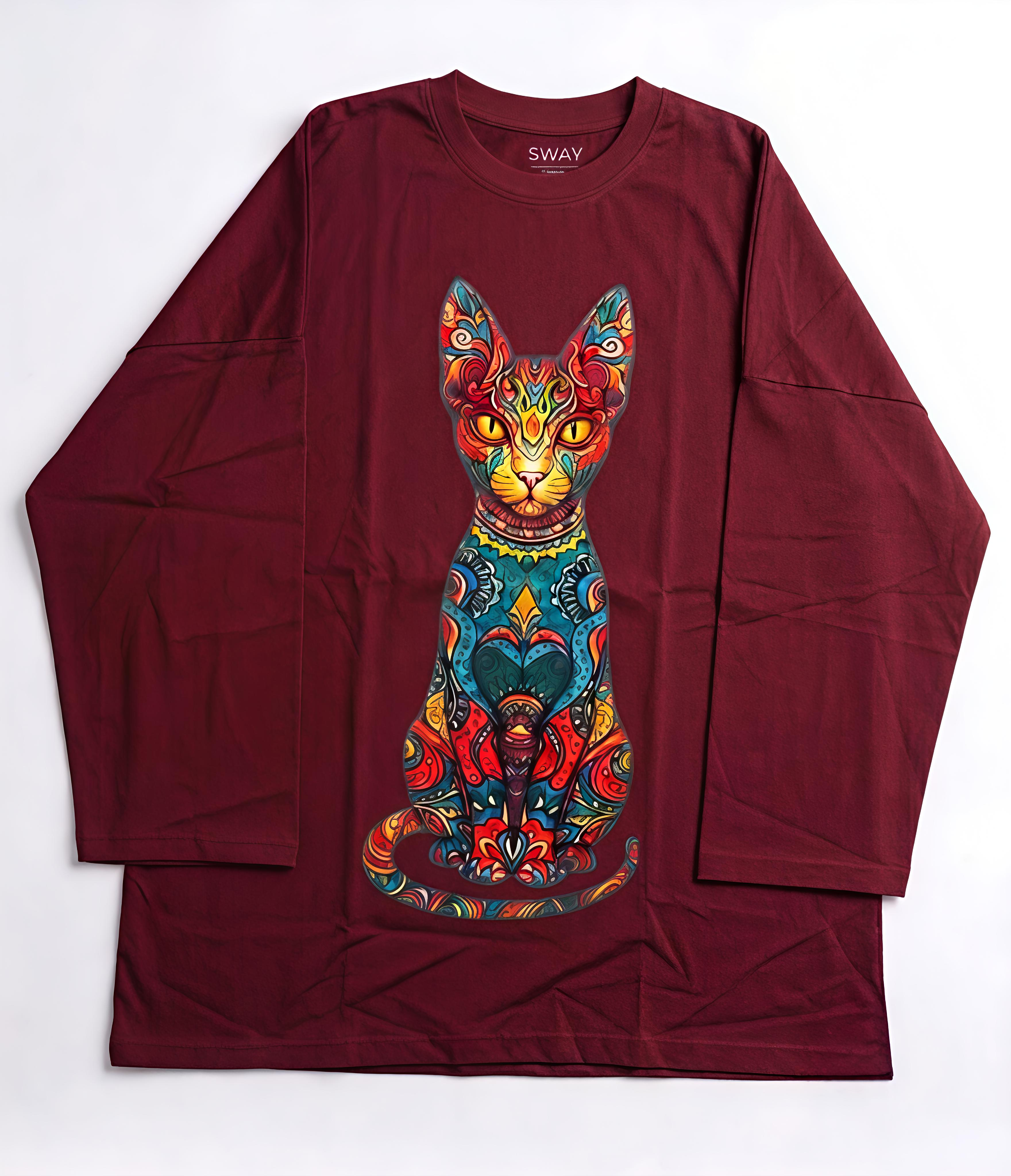 Mystic Mau Long Sleeve Oversized Tee