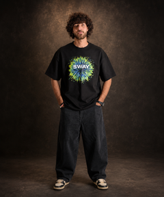 Greenish Splash Oversized Tee