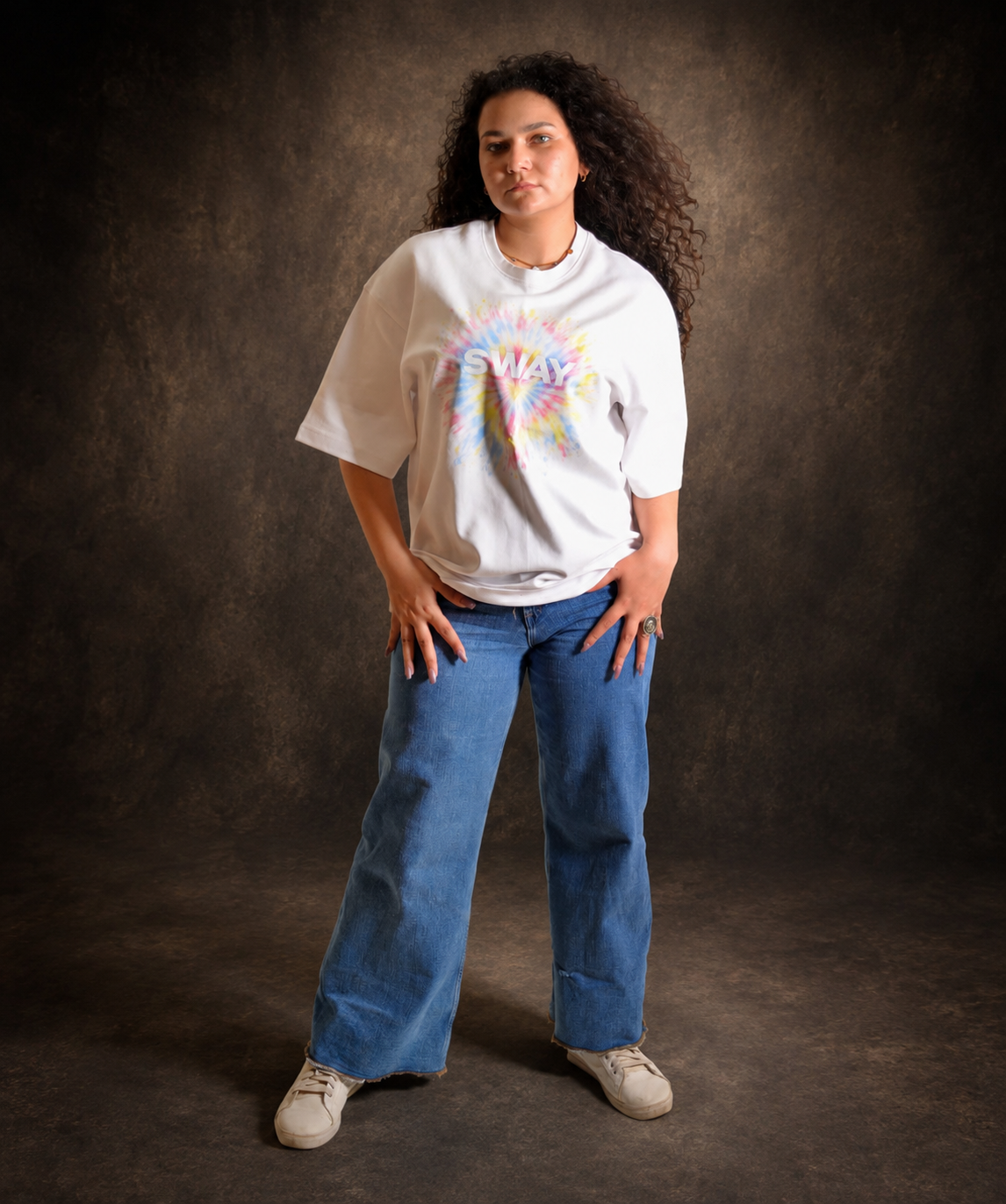 Yellowish Splash Oversized Tee