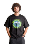 Greenish Splash Oversized Tee