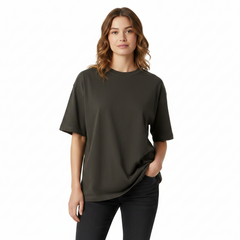 Drift Box Fit Tee — Washed Charcoal Women