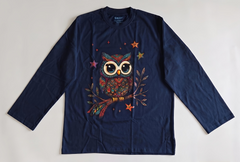 Mandala Owl Long Sleeve Oversize Tee