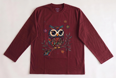 Mandala Owl Long Sleeve Oversize Tee
