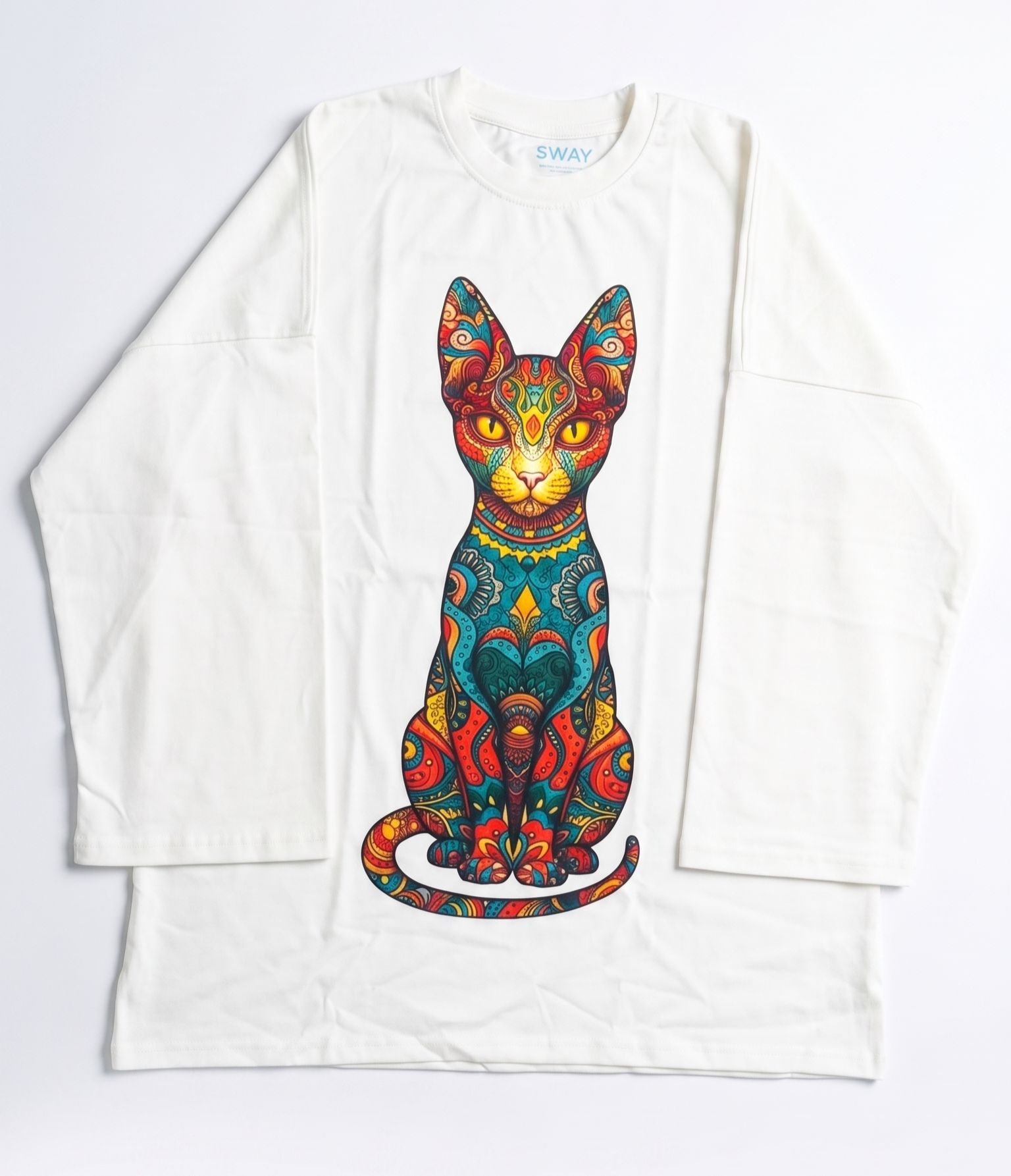 Mystic Mau Long Sleeve Oversized Tee