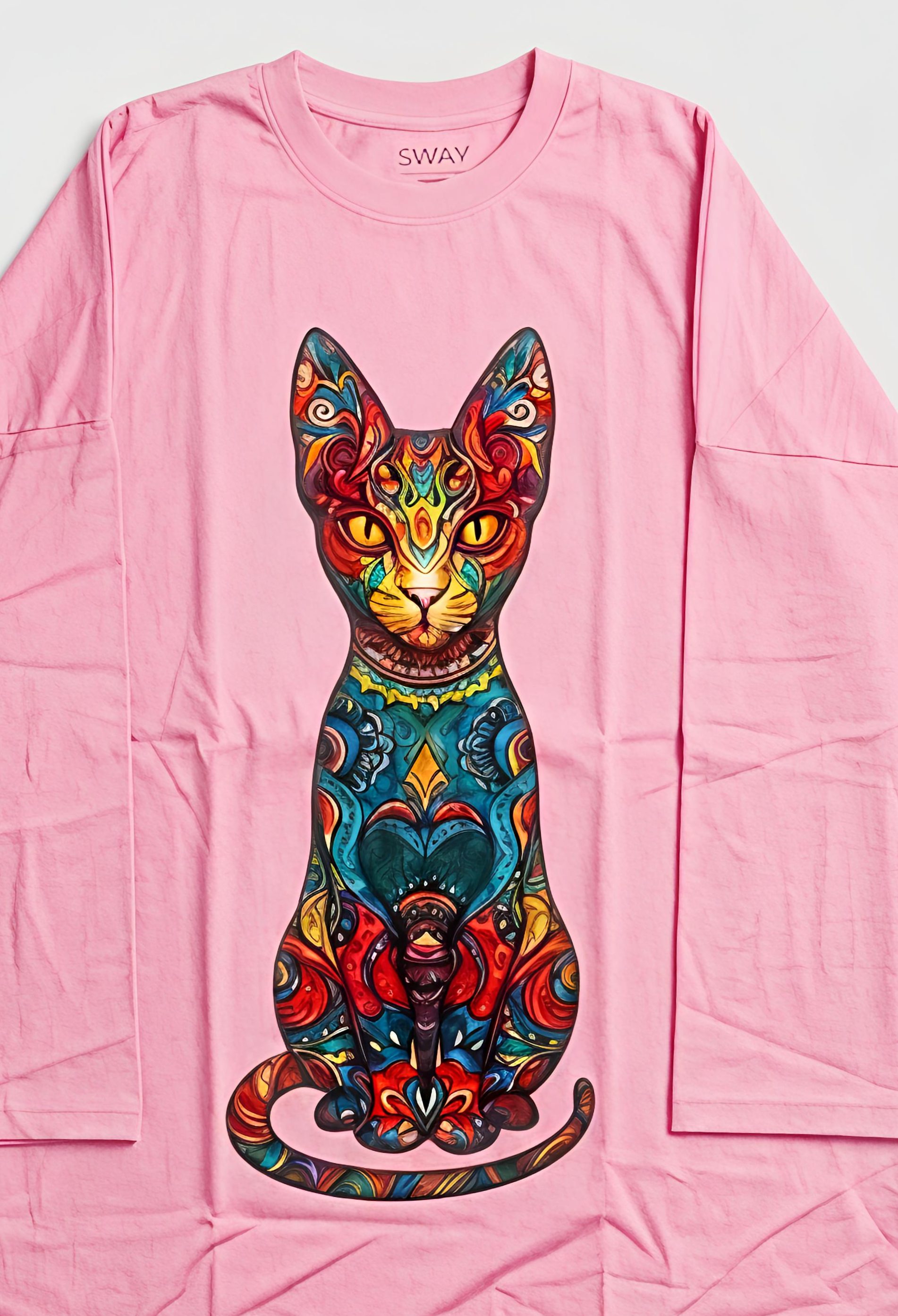 Mystic Mau Long Sleeve Oversized Tee