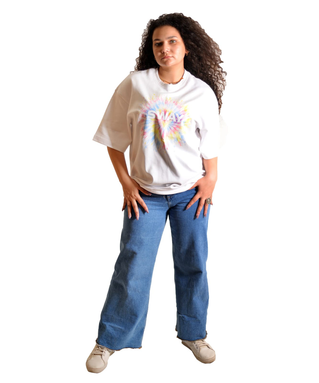Yellowish Splash Oversized Tee