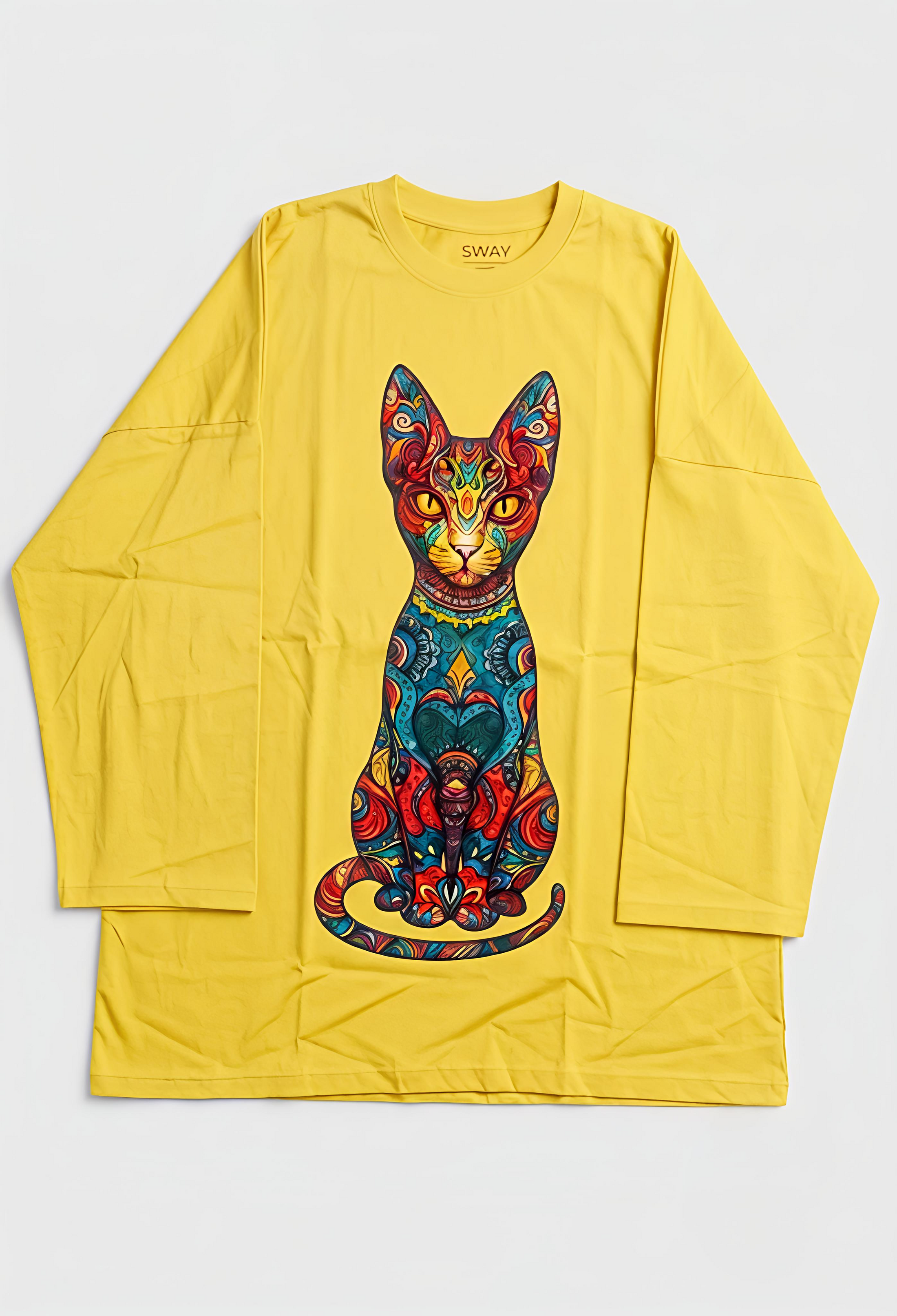 Mystic Mau Long Sleeve Oversized Tee