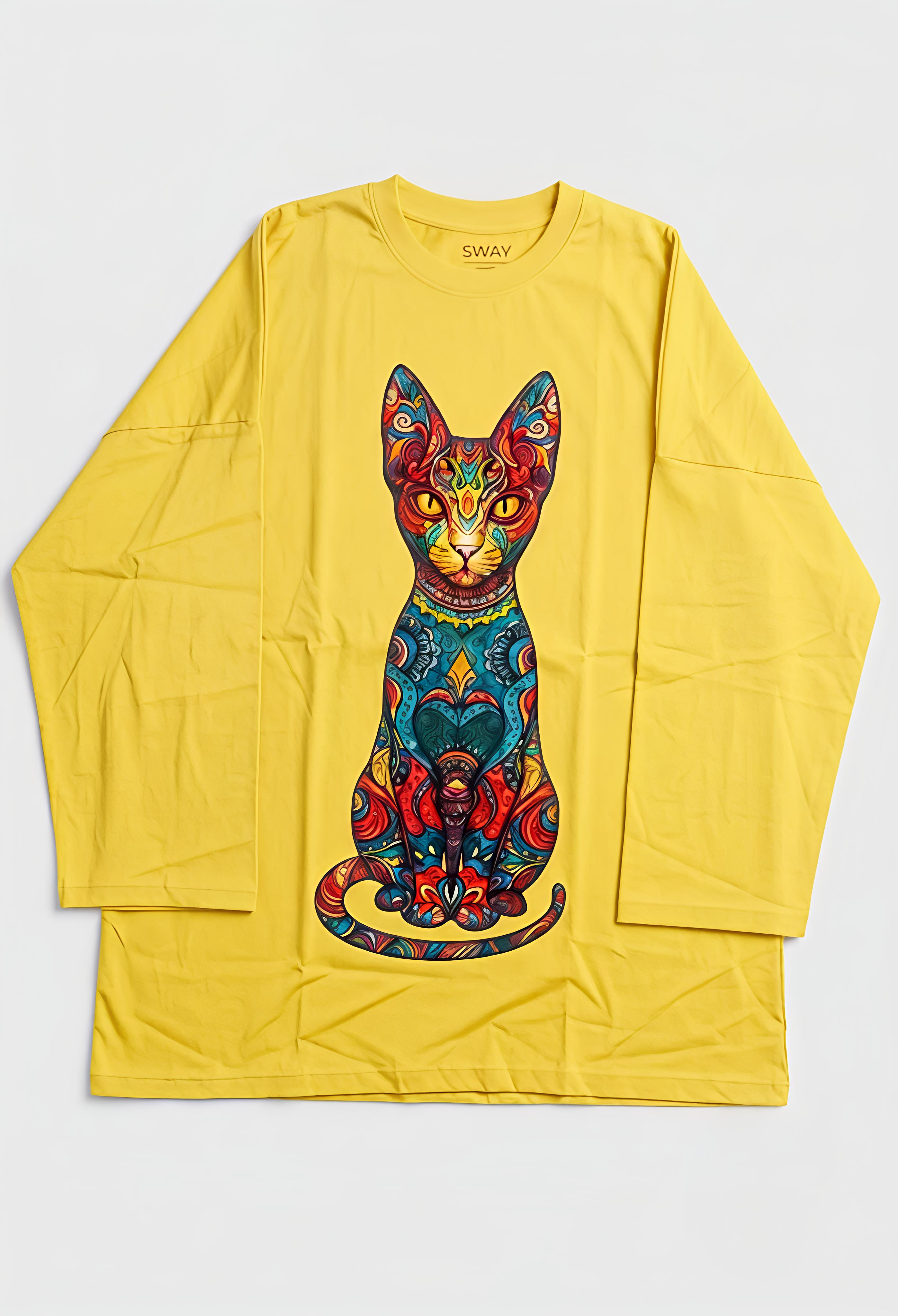 Mystic Mau Long Sleeve Oversized Tee