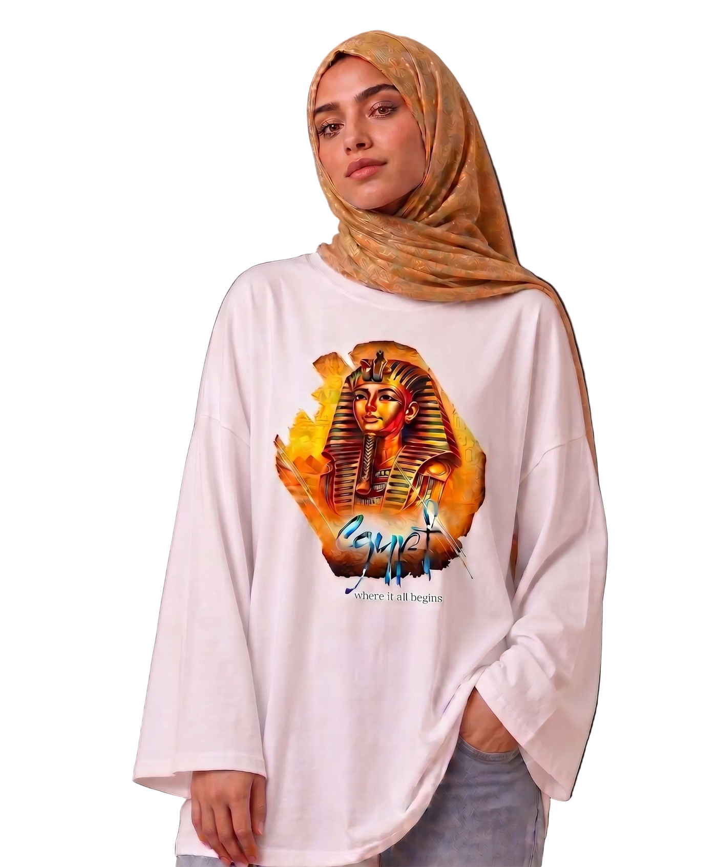 Tut's Legacy Long Sleeves Oversize Woman T-shirt