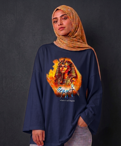 Tut's Legacy Long Sleeves Oversize Woman T-shirt